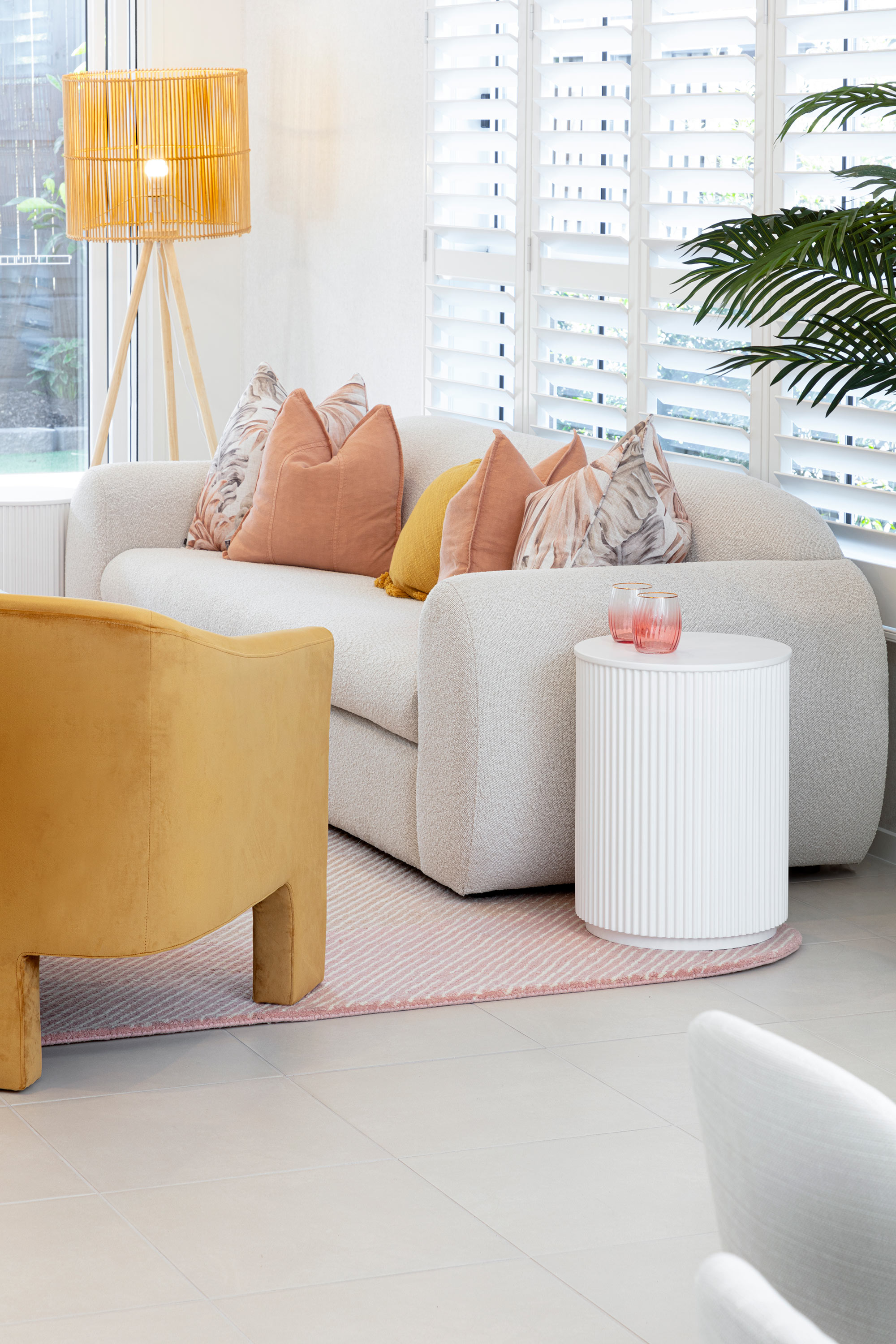 plantation shutters in living room