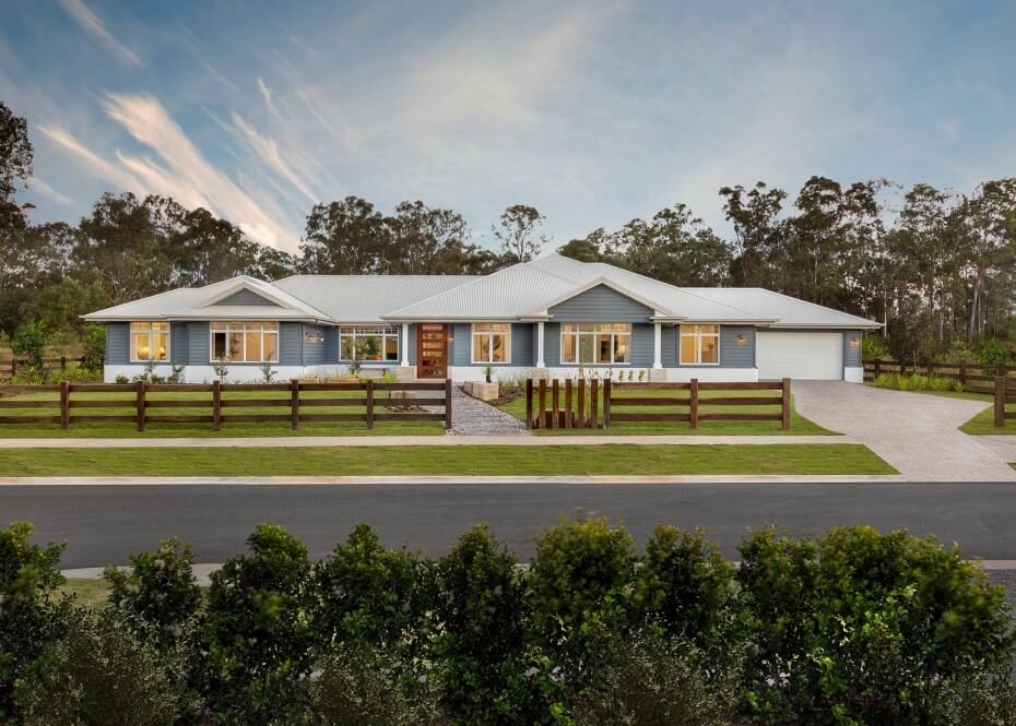 Display Homes Brisbane Queensland Everleigh Hunter Acreage Home Hampton Facade