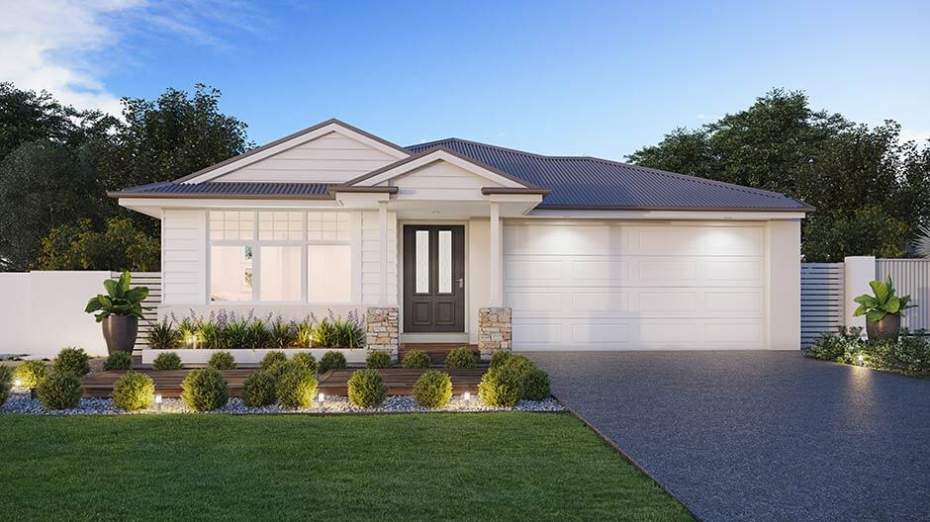 hampton facade single storey house designs