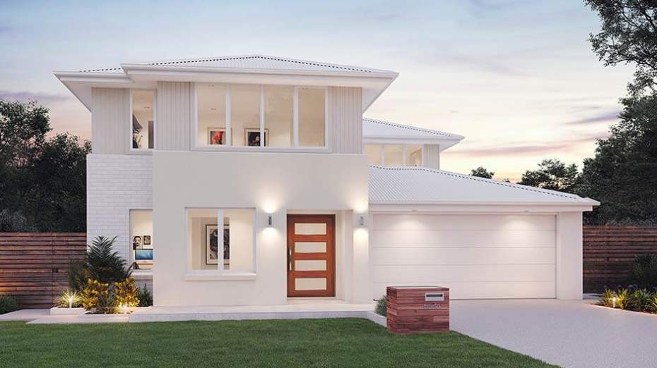 harlow facade double storey house designs