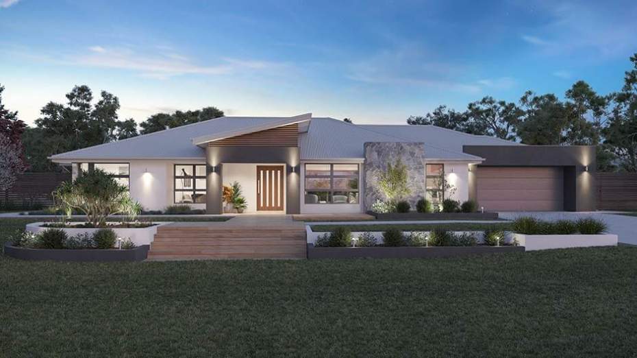 millani facade single storey acreage home design