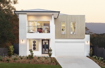 Kensington facade double storey house designs