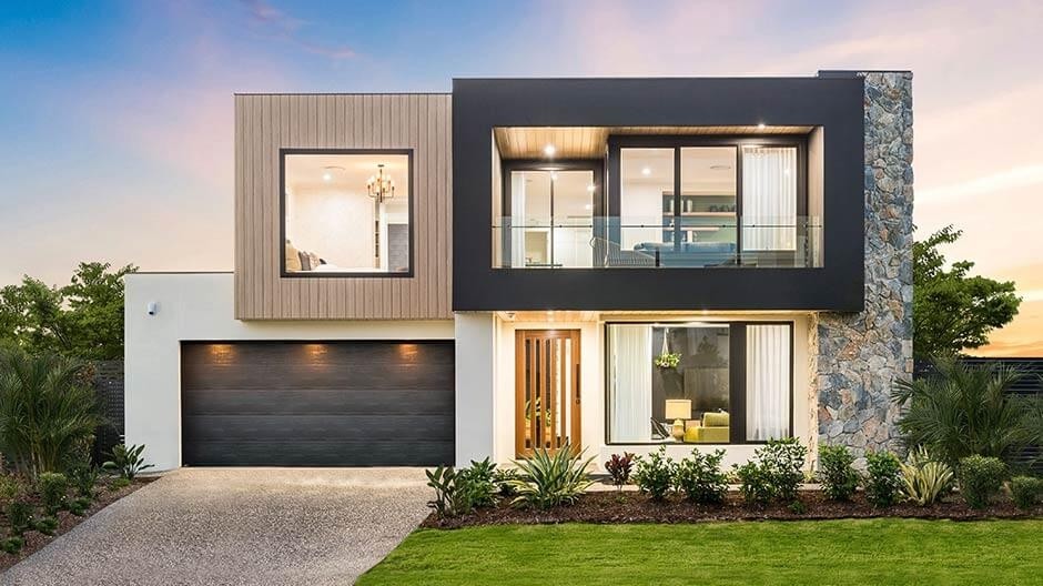 Cube Facade - Aurora Double Storey House Designs