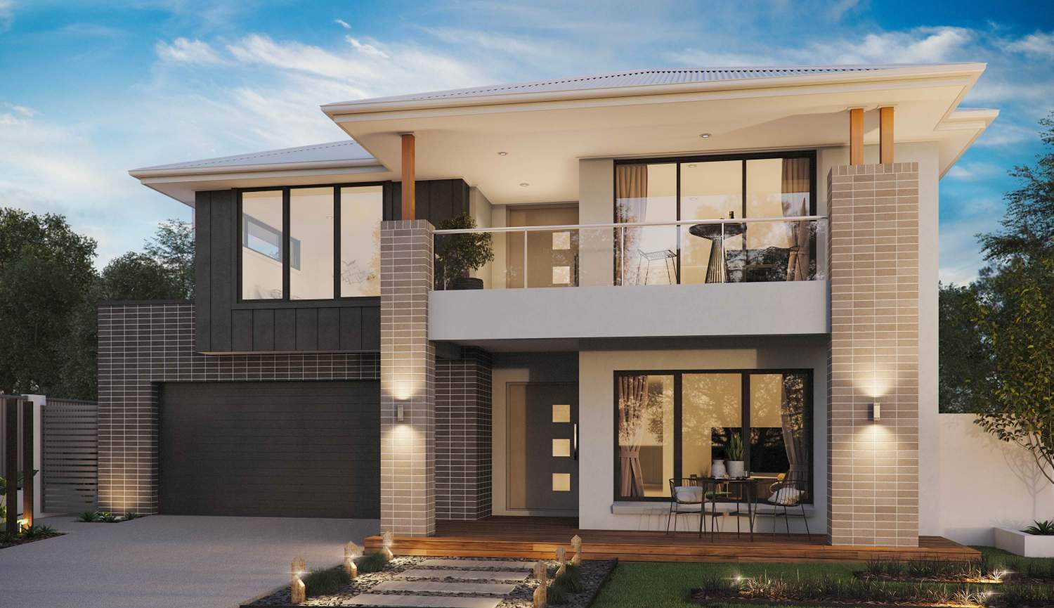 Double storey house design lexton facade
