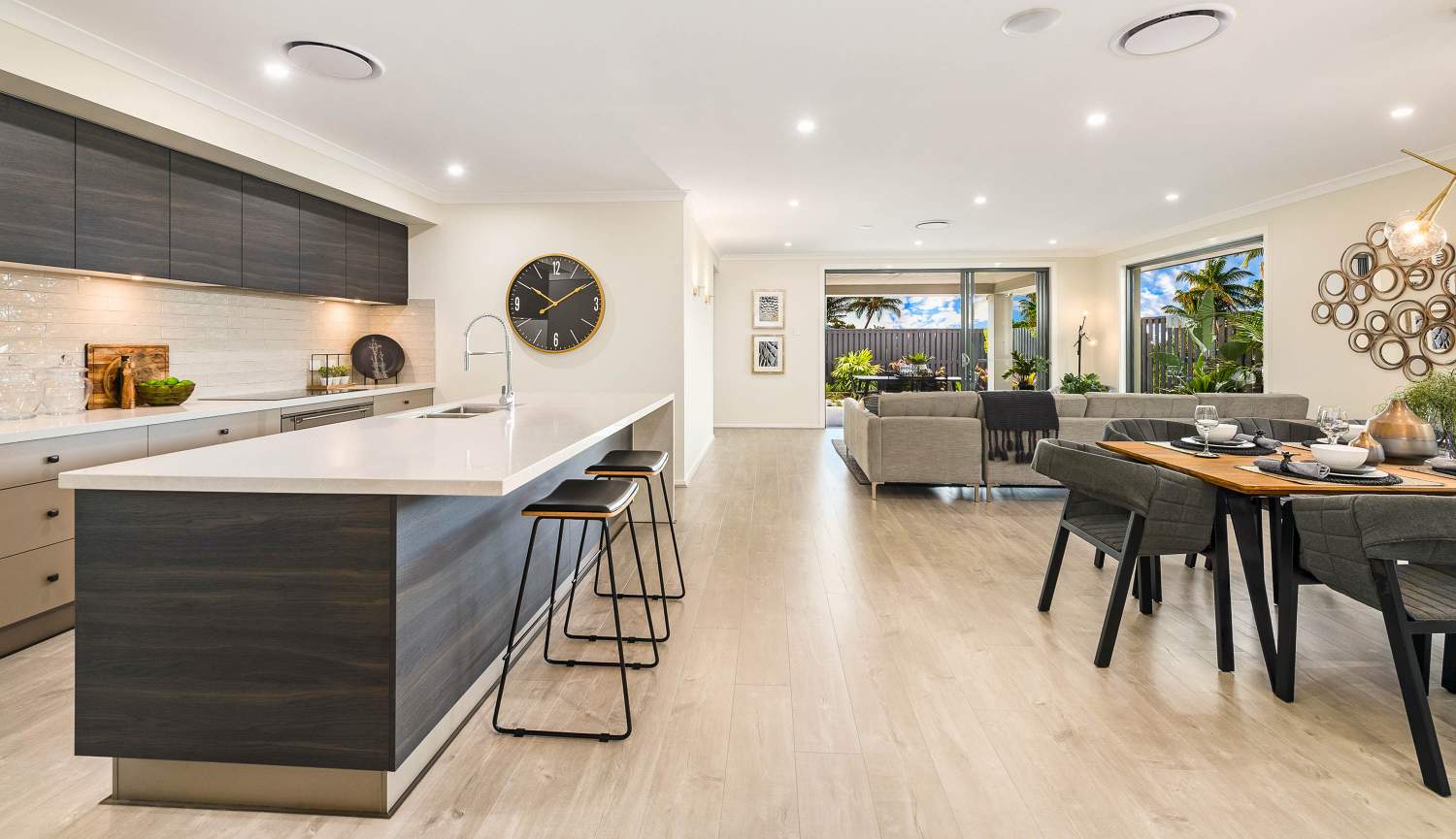 Meridian Single Storey House Design Kitchen, Dining & Living