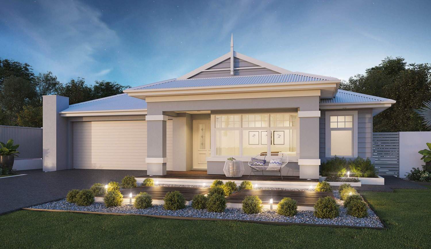 Single Storey Home Designs Meridian Hampton Facade