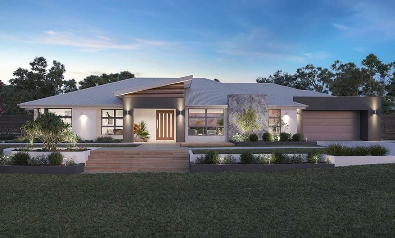 millani facade single storey acreage home design